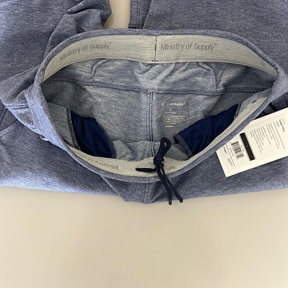 NWT Ministry Of Supply Women’s Fusion Terry Jogger in Indigo Heather Size L - Picture 12 of 16
